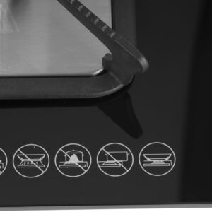 KRYPTON 2-In-1 Built-In Gas Hob - 5 Burners, Tempered Glass Top, Stove With Sabaf Burner, Low Consumption And Improved Flow For Efficient Heating/ Pulse Ignition System, Perfect For Residential Use, Apartment, 2 Years Warranty KNGC6434 Black - Image 4
