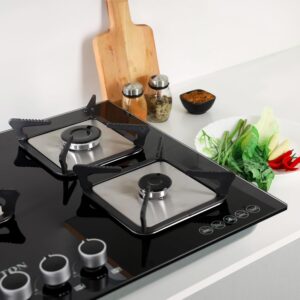 KRYPTON 2-In-1 Built-In Gas Hob - 5 Burners, Tempered Glass Top, Stove With Sabaf Burner, Low Consumption And Improved Flow For Efficient Heating/ Pulse Ignition System, Perfect For Residential Use, Apartment, 2 Years Warranty KNGC6434 Black - Image 5