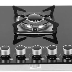 KRYPTON 2-In-1 Built-In Gas Hob - 5 Burners, Tempered Glass Top, Stove With Sabaf Burner, Low Consumption And Improved Flow For Efficient Heating/ Pulse Ignition System, Perfect For Residential Use, Apartment, 2 Years Warranty KNGC6434 Black - Image 7
