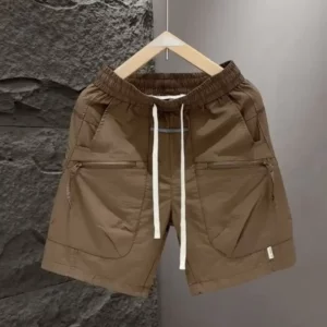 Men's Summer Pocket Zipper Cargo Shorts Trendy Brand Versatile Loose Quick-drying Sports Loose Casual Five-point Beach Pants - Image 7