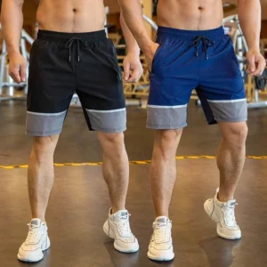 Men Beach Shorts Male Gym Fitness Sport Short Pants Joggers Basketball Sportswear Bodybuilding Loose Plus Size Zip Pocket - Image 2