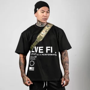 Men's Summer Oversized Hip-hop T-Shirt Loose Casual Gym Fitness Workout Bodybuilding Running Short Sleeve Sports Tee Male Tops - Image 5