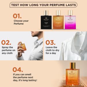 Bellavita Luxury Honey Oud Eau de Parfum | 100 ml (3.4 fl.oz.) | Perfume for Men and Women | Sweet Honey, Bergamot, Oud, and Amber Notes | Women's Day Special - Image 9