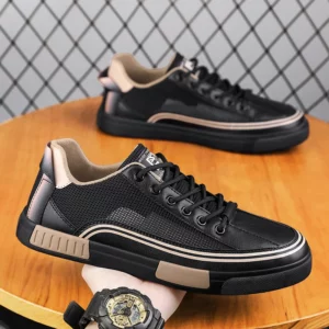 2025 summer flying mesh surface breathable casual sports shoes non-slip men fashion men's board shoes flat shoes large size 47 - Image 2