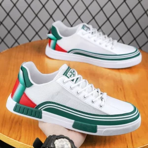 2025 summer flying mesh surface breathable casual sports shoes non-slip men fashion men's board shoes flat shoes large size 47 - Image 8