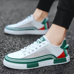 2025 summer flying mesh surface breathable casual sports shoes non-slip men fashion men's board shoes flat shoes large size 47 - Image 4