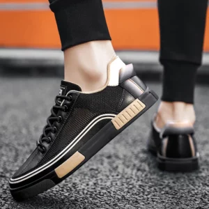 2025 summer flying mesh surface breathable casual sports shoes non-slip men fashion men's board shoes flat shoes large size 47 - Image 3