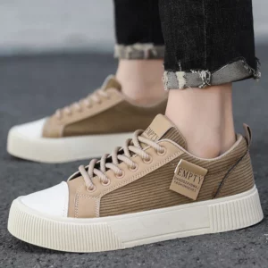 New men's fashionable anti-slip flat shoes, board shoes, casual sports shoes, breathable large-sized men's shoes, Lofu shoes - Image 5