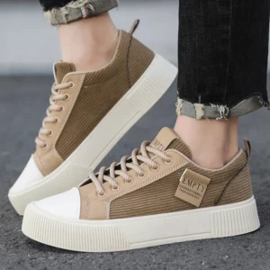 New men's fashionable anti-slip flat shoes, board shoes, casual sports shoes, breathable large-sized men's shoes, Lofu shoes - Image 6