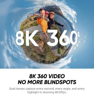 Insta360 X4 Air Starter Bundle - Lightweight 165g 8K 360 Camera, Invisible Selfie Stick, Replaceable Lenses, Shoot First & Frame Later, Built-in Wind Guard, FlowState Stabilization, AI-Powered App - Image 6