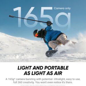 Insta360 X4 Air Starter Bundle - Lightweight 165g 8K 360 Camera, Invisible Selfie Stick, Replaceable Lenses, Shoot First & Frame Later, Built-in Wind Guard, FlowState Stabilization, AI-Powered App - Image 7