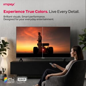 Impex 43-Inch Full HD Smart LED TV - Android, Quad Core, Frameless, A+ Panel, Wi-Fi, 2 HDMI, 2 USB, RJ45, 1920x1080 Resolution, 178° View, Slim Design, 2 Year Warranty - Gloria 43 Smart Black - Image 6