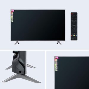 GEEPAS 32" Edgelss Slim LED TV with Remote Control,HDMI & USB Ports, AV Mode, Head Phone Jack, PC Audio In,VGA,Energy Saving Technology, Dynamic Sound GLED3201EHD Black - Image 9