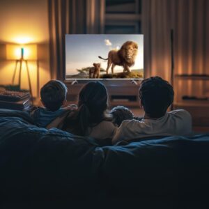 GEEPAS 32" Edgelss Slim LED TV with Remote Control,HDMI & USB Ports, AV Mode, Head Phone Jack, PC Audio In,VGA,Energy Saving Technology, Dynamic Sound GLED3201EHD Black - Image 5