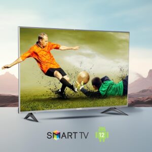 GEEPAS 32" Edgelss Slim LED TV with Remote Control,HDMI & USB Ports, AV Mode, Head Phone Jack, PC Audio In,VGA,Energy Saving Technology, Dynamic Sound GLED3201EHD Black - Image 3