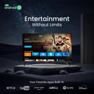 STAR TRACK LED Smart TV, HD, 32 Inch Smart TV, Android 14.0,A+ Screen, WiFi, MIRACAST, Netflix, YouTube, Prime Video, HDMI, USB - Image 6