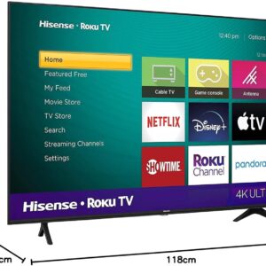 Hisense 50 Inch TV 4K UHD Smart TV, With Dolby Vision HDR, DTS Virtual X, YouTube, Netflix, Freeview Play & Alexa Built-in, Bluetooth & WiFi Black Model 50A61GTUK - 1 Year Full Warranty. - Image 6