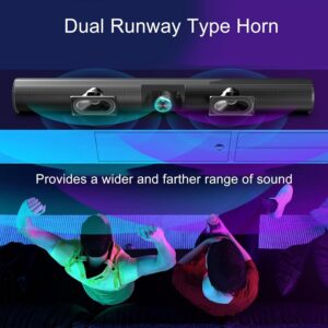 Bluetooth Sound Bar for TV, Bluetooth 5.3 Sound Bar Speaker with Immersive Sound Experience, RGB Ambient Light, Versatile Sound Modes with Wide Compatibility for Home Theater TV PC - Image 4