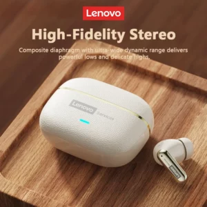 Lenovo LE208 TWS Bluetooth 6.0 Wireless Leather Earphones Stereo ENC Noise Cancelling Headphone 38ms Low Latency Gaming Headset - Image 4