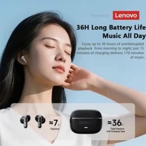 Lenovo LE208 TWS Bluetooth 6.0 Wireless Leather Earphones Stereo ENC Noise Cancelling Headphone 38ms Low Latency Gaming Headset - Image 5