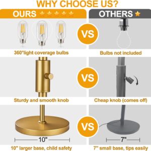 Dimmable Floor Lamp, Industrial Floor Lamps for Living Room, Gold Tree Lamp Standing Lamp Tall Lamps with 3 Elegant Teardrop Cage Head & 800 Lumens LED Bulbs for Living room Bedroom Office Dining Room - Image 5
