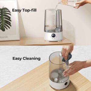 Homvana Humidifiers for Bedroom Home, 3.6 L Cool Mist Top-Fill 34H Super Long Time, Quiet 23dB, Baby Humidifier, Oil Diffuser for Large Room, House, Plant, Nursery, Office, BPA FREE, Ultrasonic (Grey) - Image 7
