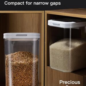 LivLab Mker 20-25 lbs Rice Dispenser with measuring spoon - 11.4Qt/12L Large Airtight Food Storage Rice Container for Cereal, Flour - BPA-Free PET, Slim Space-Saving - Image 7