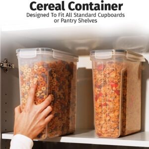 Shazo 2 Pack (6.3L / 213OZ) EXTRA Large Airtight Food Storage Cereal Containers for Bulk Food Storage BPA-Free Plastic Container, Pantry Organization and Canister for Rice, Pasta, Sugar & Flour - Image 4