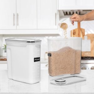 Shazo 2 Pack (6.3L / 213OZ) EXTRA Large Airtight Food Storage Cereal Containers for Bulk Food Storage BPA-Free Plastic Container, Pantry Organization and Canister for Rice, Pasta, Sugar & Flour - Image 7