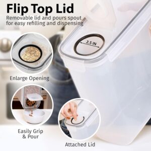 Shazo 2 Pack (6.3L / 213OZ) EXTRA Large Airtight Food Storage Cereal Containers for Bulk Food Storage BPA-Free Plastic Container, Pantry Organization and Canister for Rice, Pasta, Sugar & Flour - Image 9
