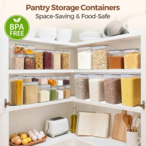 ComSaf Rice Container Set of 2, 9.5L/10Qt Large Airtight Food Storage Containers with Lids, BPA-Free Plastic Rice Storage Container for Kitchen Pantry Organization, Dry Food, Beans, Grain, and Flour - Image 4