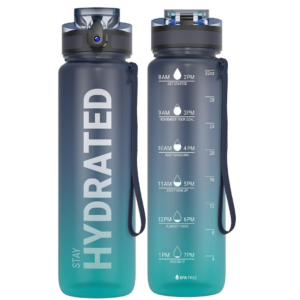 Sahara Sailor Water Bottle 32oz, Durable and Leakproof Water Bottles Motivational with Time Marker, Tritan, BPA Free, Wide Mouth with Easy Clean Brush for Gym, Travel, Home, School, Office (1 Bottle) - Image 1