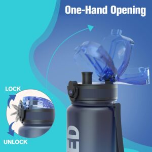 Sahara Sailor Water Bottle 32oz, Durable and Leakproof Water Bottles Motivational with Time Marker, Tritan, BPA Free, Wide Mouth with Easy Clean Brush for Gym, Travel, Home, School, Office (1 Bottle) - Image 4