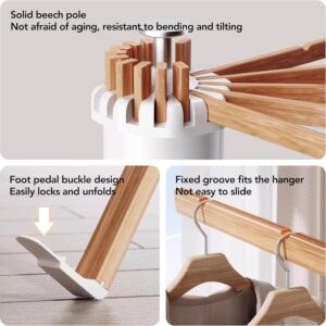 Clothes Drying Rack Tripod,Drying Rack Clothing,Laundry Drying Rack,Floor Standing,16 Wooden Poles,Collapsible Drying Racks for Laundry,Retractable,Foldable,Folding - Image 5