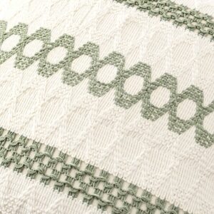 MIULEE Set of 2 Sage Green Boho Decorative Pillow Covers 18x18 Inch Farmhouse Rustic Couch Throw Pillows Modern Summer Cotton Cushion Covers Retro Cute Macrame Woven Spring Decor for Bed Sofa Chair - Image 4