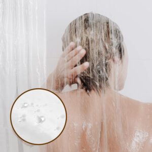 Barossa Design Plastic Shower Liner Clear - Premium PEVA Shower Curtain Liner with Rustproof Grommets and 3 Magnets, Waterproof Cute Lightweight Standard Size Bathroom Curtains - Clear - Image 2