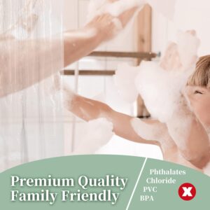 Barossa Design Plastic Shower Liner Clear - Premium PEVA Shower Curtain Liner with Rustproof Grommets and 3 Magnets, Waterproof Cute Lightweight Standard Size Bathroom Curtains - Clear - Image 8