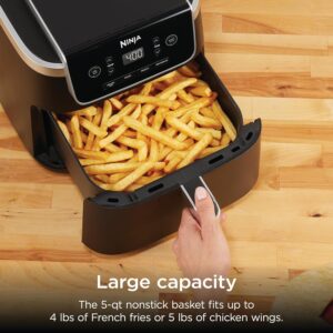 Ninja Air Fryer with Air Crisp | 5 QT Capacity fits up to 4lbs of Fries | 4-in-1 Pro Air Fry, Roast, Reheat, Dehydrate | 400°F Max Temp | 1750 Watts | W/Nonstick Basket & Crisper Plate | Grey | AF141 - Image 4