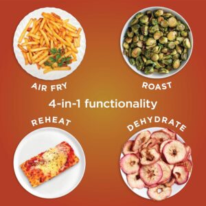 Ninja Air Fryer with Air Crisp | 5 QT Capacity fits up to 4lbs of Fries | 4-in-1 Pro Air Fry, Roast, Reheat, Dehydrate | 400°F Max Temp | 1750 Watts | W/Nonstick Basket & Crisper Plate | Grey | AF141 - Image 5