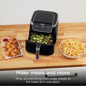 Ninja Air Fryer with Air Crisp | 5 QT Capacity fits up to 4lbs of Fries | 4-in-1 Pro Air Fry, Roast, Reheat, Dehydrate | 400°F Max Temp | 1750 Watts | W/Nonstick Basket & Crisper Plate | Grey | AF141 - Image 6