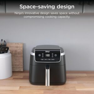 Ninja Air Fryer with Air Crisp | 5 QT Capacity fits up to 4lbs of Fries | 4-in-1 Pro Air Fry, Roast, Reheat, Dehydrate | 400°F Max Temp | 1750 Watts | W/Nonstick Basket & Crisper Plate | Grey | AF141 - Image 7