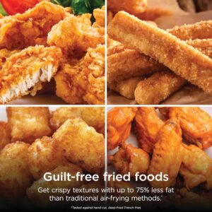 Ninja Air Fryer with Air Crisp | 5 QT Capacity fits up to 4lbs of Fries | 4-in-1 Pro Air Fry, Roast, Reheat, Dehydrate | 400°F Max Temp | 1750 Watts | W/Nonstick Basket & Crisper Plate | Grey | AF141 - Image 8