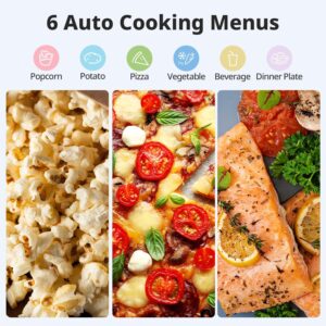 COMFEE' EM720CPL-PMB Countertop Microwave Oven with Sound On/Off, ECO Mode and Easy One-Touch Buttons, 0.7cu.ft, 700W, Black - Image 4