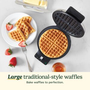 Cuisinart Waffle Maker, 1250W Round Classic Waffle Iron, 5-Setting Adjustable Browning Control, WMR-CANAS, Brushed Stainless - Image 4