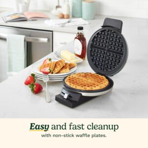 Cuisinart Waffle Maker, 1250W Round Classic Waffle Iron, 5-Setting Adjustable Browning Control, WMR-CANAS, Brushed Stainless - Image 5