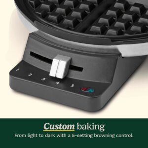 Cuisinart Waffle Maker, 1250W Round Classic Waffle Iron, 5-Setting Adjustable Browning Control, WMR-CANAS, Brushed Stainless - Image 6