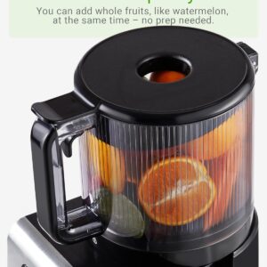 Cold Press Juicer Machine, 6.5" Large Feed Chute Masticating Extractor, Easy to Clean for Whole Fruits & Vegetables, High Yield - Image 4