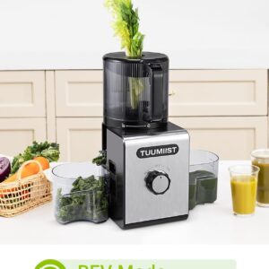 Cold Press Juicer Machine, 6.5" Large Feed Chute Masticating Extractor, Easy to Clean for Whole Fruits & Vegetables, High Yield - Image 8