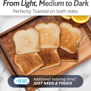Elite Gourmet ECT5924D SmartToast Digital Long Slot 4 Slice Toaster, 1.5” Wide Slots for Thick Breads & Bagel Function, LED Touch Screen, Countdown Timer, 6 Shades, Stainless Steel - Image 7