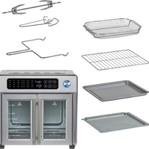 Emeril Lagasse Extra Large French Door Air Fryer Toaster Oven Combo, 24 Cooking Functions and Digital Controls, 7 Accessories Included, Stainless Steel Finish, 26QT Capacity - Image 5